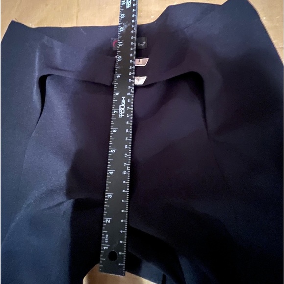 Adam Pour Eve Paris size 10 black wide leg mid rise dress pants with slit leg - Picture 8 of 14